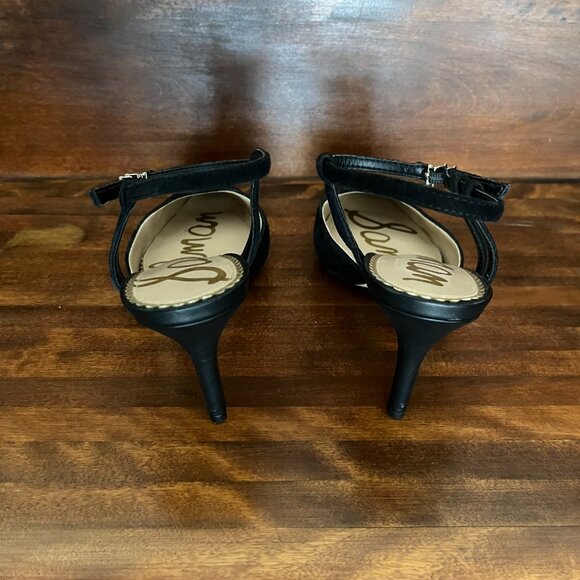 Sam Edelman Javin Women's Black Suede Mary Jane Pointed Toe Pumps 8 - Picture 5 of 7